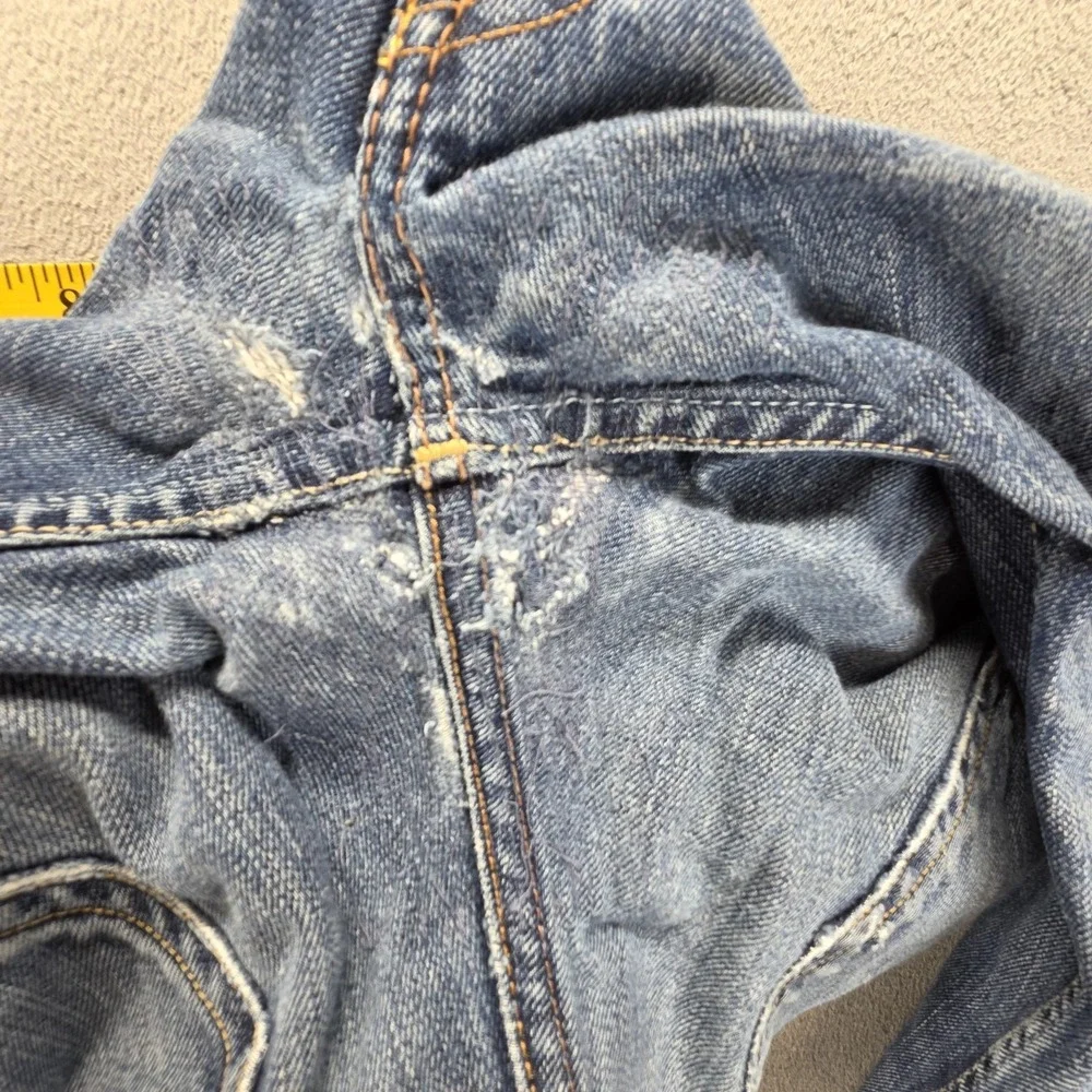 Vintage Levis Engineered Jeans Mens 30x34 Blue 504 Straight Thrashed Honeycomb